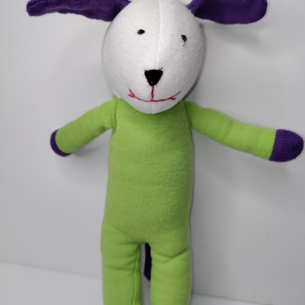 Under The Nile SCRAPPY Dog Baby Soft Toy Egyptian Organic Cotton Plush 10" EUC